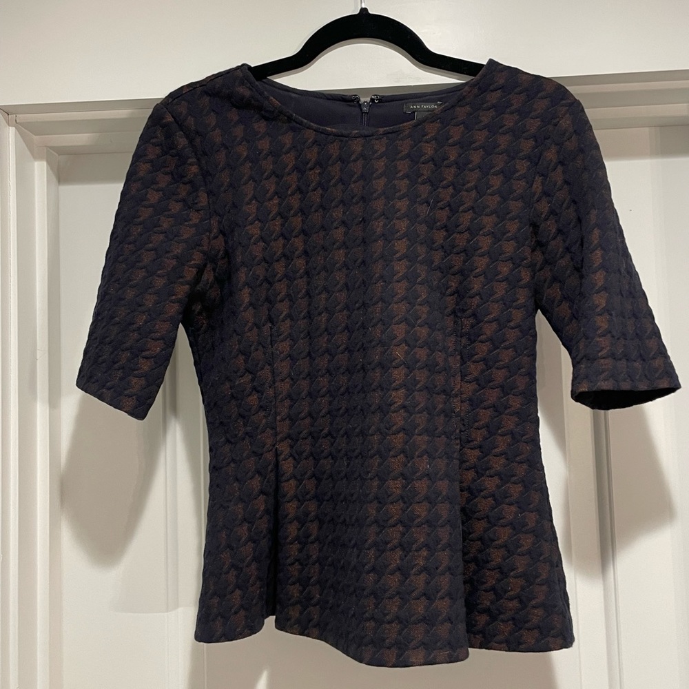 Ann Taylor navy blouse size small